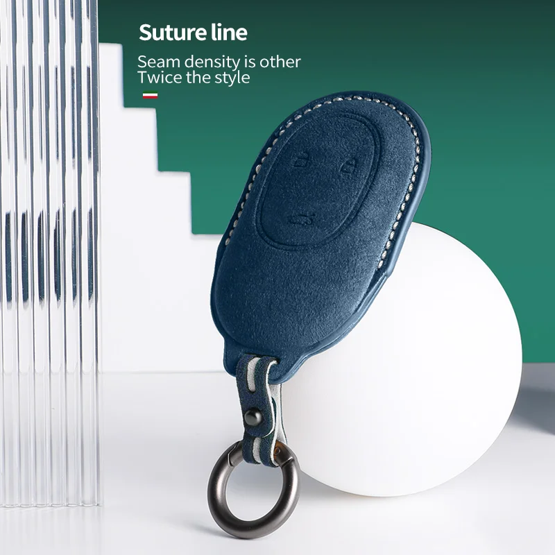 Alcantara Car Key Case Cover Holder Key Bag Shell Protection For Wei Lai NIO ET5 ET7 ES7 EC7 2020 2022 Auto Interior Accessories 
Alcantara Car Key Case Cover Holder Key Bag Shell Protection For Wei Lai NIO ET5 ET7 ES7 EC7 2020 2022 Auto Interior Accessories
