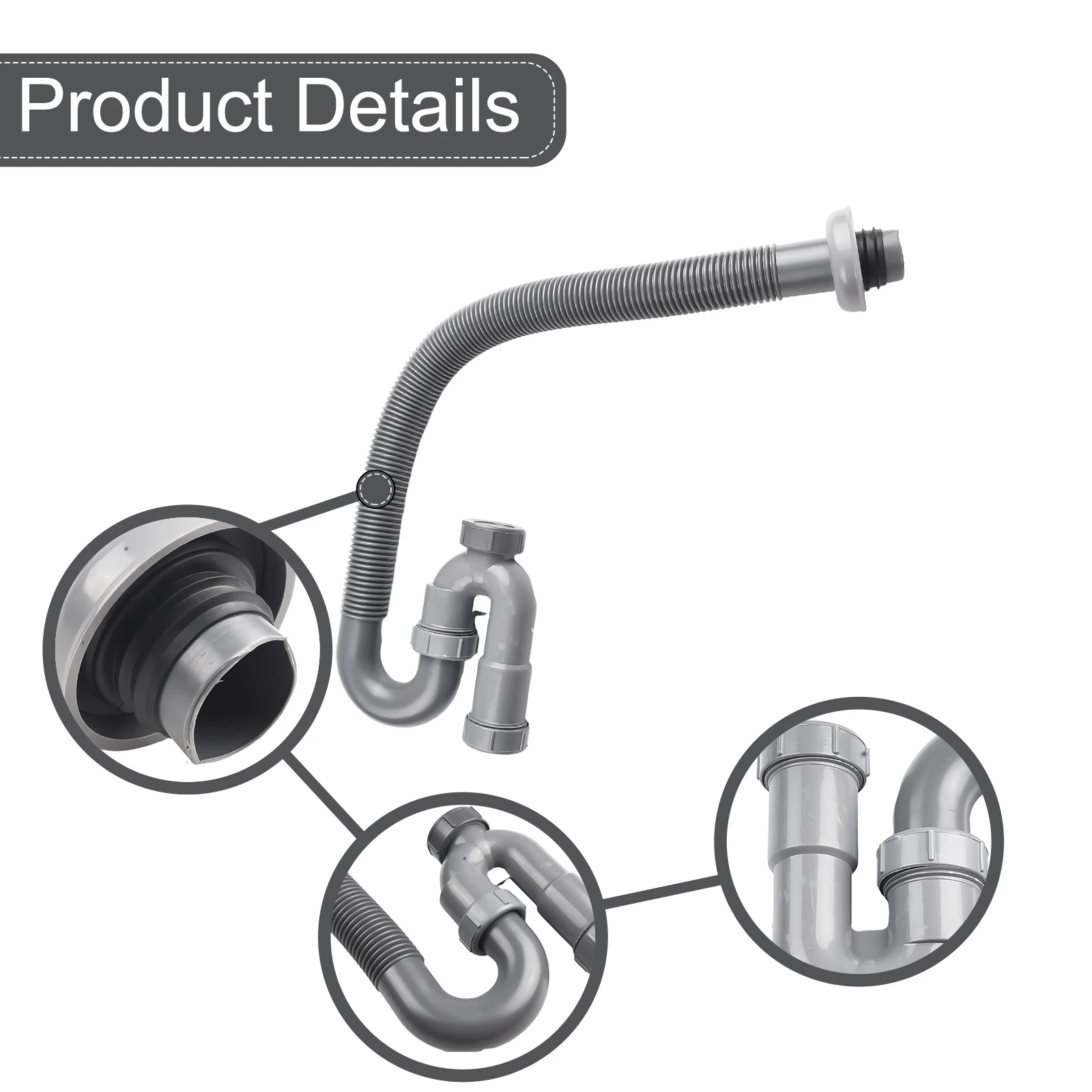 Drainage Pipe U-shaped Drain Flexible Tubing Kitchen Sink Drain Kit Drain Pipe Kit Easy Installation Easy To Clean
Drainage Pipe U-shaped Drain Flexible Tubing Kitchen Sink Drain Kit Drain Pipe Kit Easy Installation Easy To Clean