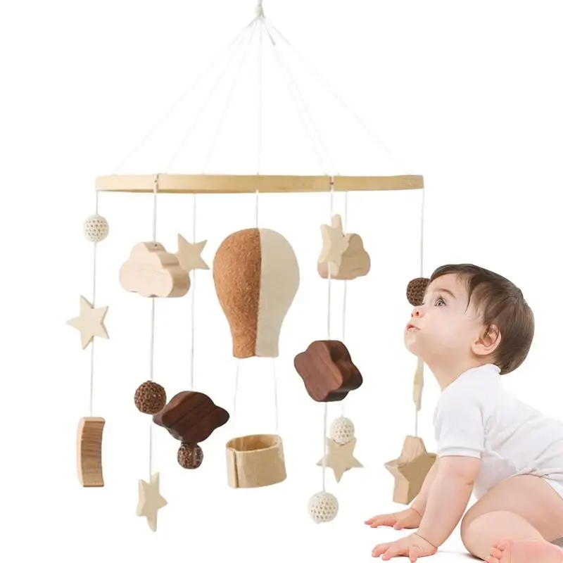 

Мобиль для детской кроватки, вращающаяся игрушка для детей 0-3 лет, Успокаивающая детская кроватка с колокольчиком, декор для новорожденных девочек и мальчиков