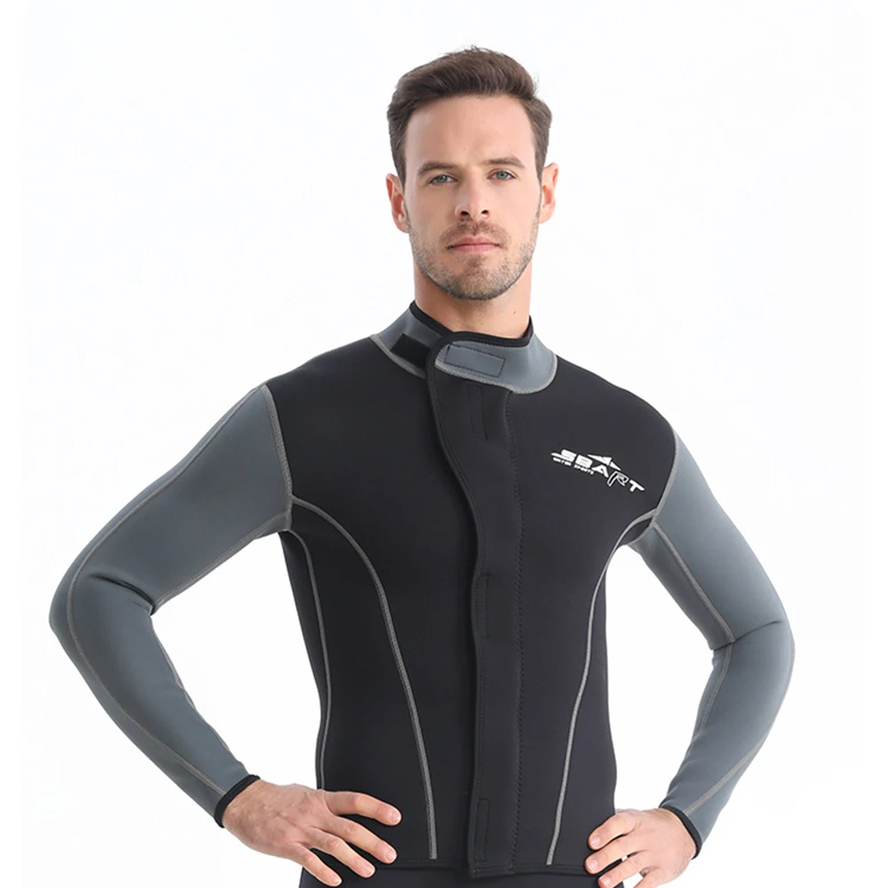 Men's 1.5MM Neoprene Diving Suit Split Long Sleeve Surfing Swim Jacket Front Zipper Water Sports Sailing Surfing Diving Top
Men's 1.5MM Neoprene Diving Suit Split Long Sleeve Surfing Swim Jacket Front Zipper Water Sports Sailing Surfing Diving Top