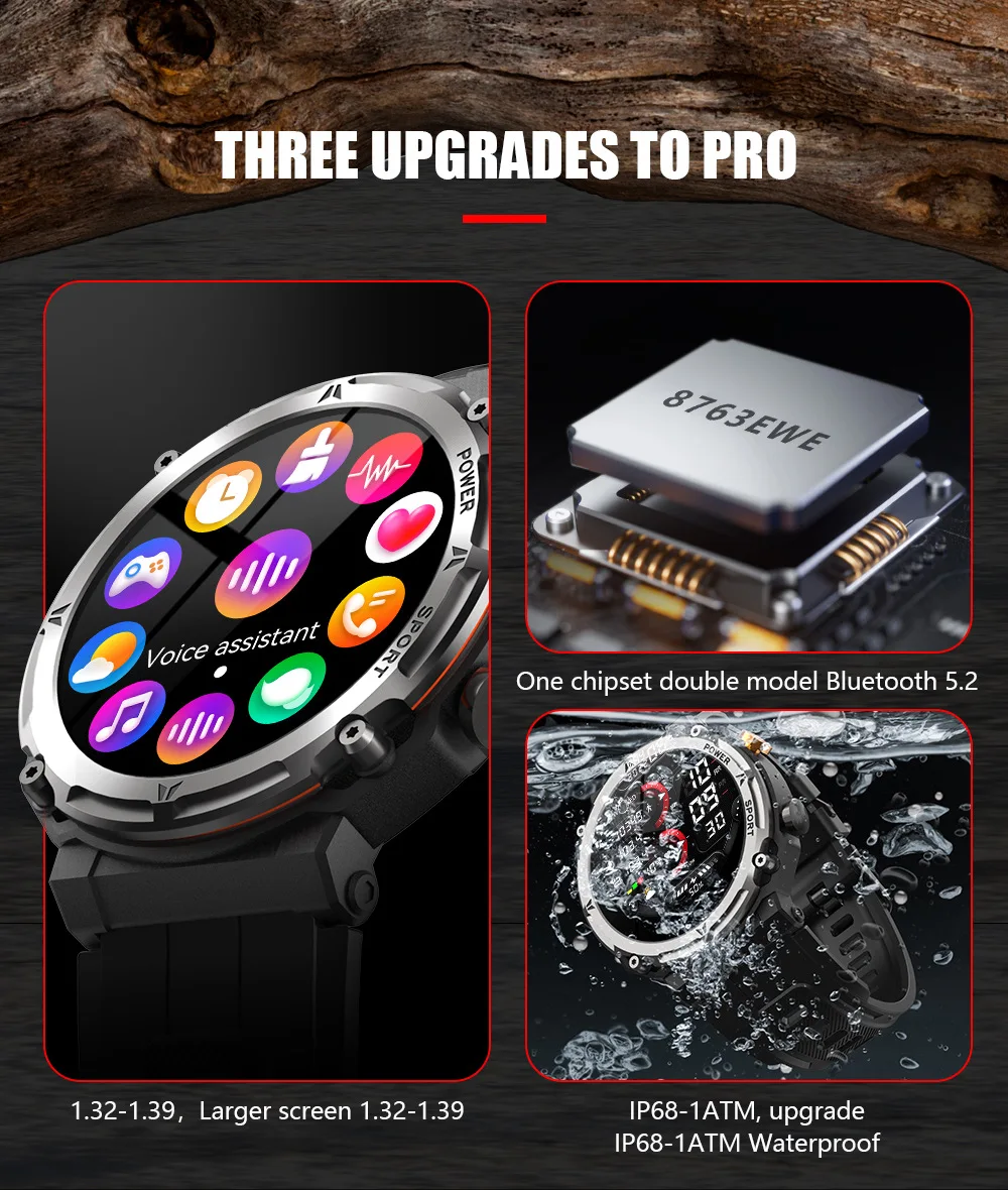 

NewC21Pro smartwatch triple defence sports depth waterproof blood pressure oxygen heart rate watch mobile wearable smart watch