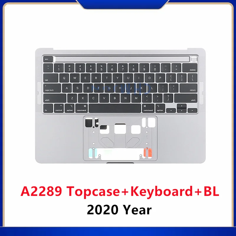 

for Macbook Pro 13" Retina A2289 Topcase with Keyboard US UK FR French DE German Russian Spanish Danish Silver Grey Color