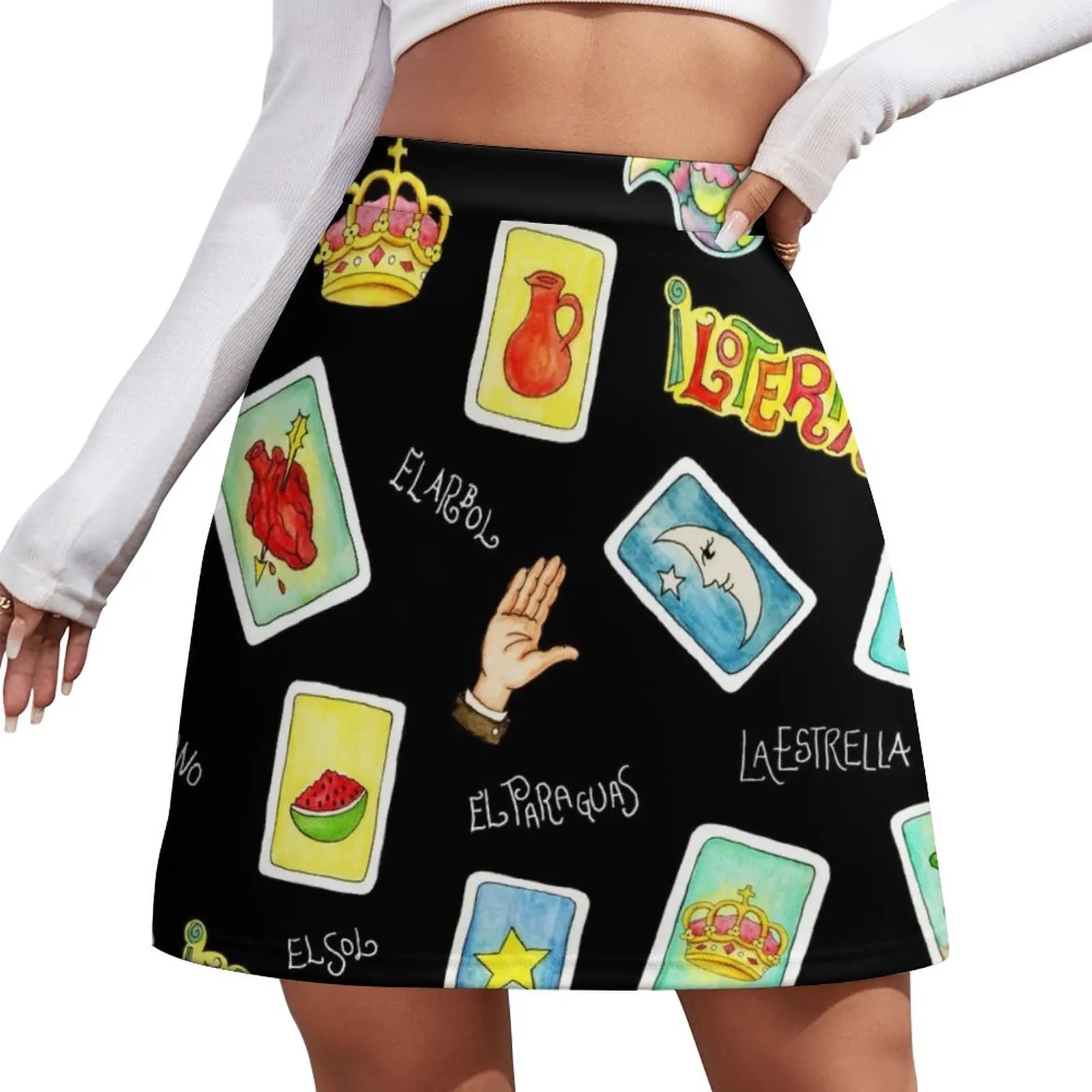 Loteria cards and symbols Mini Skirt Woman short skirt outfit korean style novelty in clothes
Loteria cards and symbols Mini Skirt Woman short skirt outfit korean style novelty in clothes