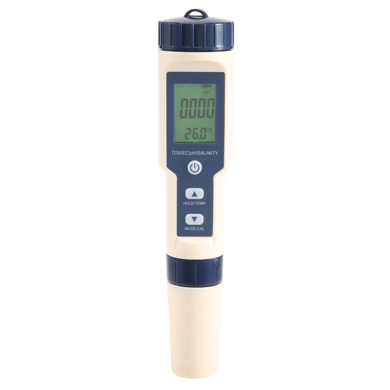 5 In 1 TDS/EC/PH/Salinity/Temperature Meter Digital Water Quality Monitor Tester For Pools, Drinking Water, Aquariums(With Backl
5 In 1 TDS/EC/PH/Salinity/Temperature Meter Digital Water Quality Monitor Tester For Pools, Drinking Water, Aquariums(With Backl