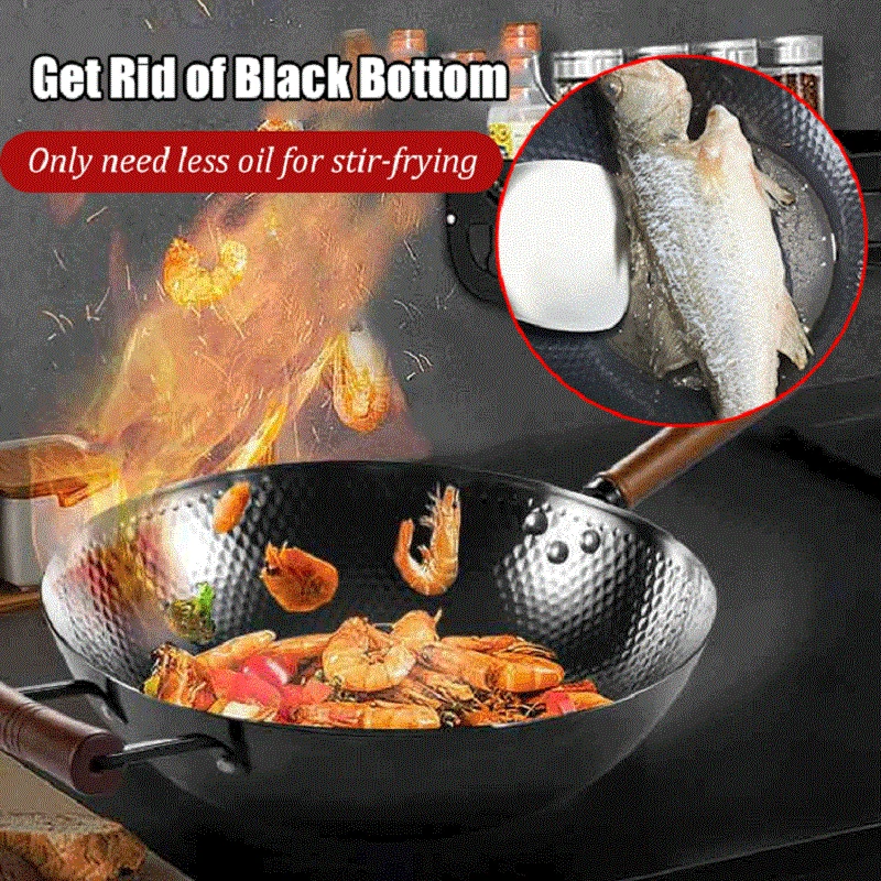 High Quality Iron Wok Cookware Honeycomb Non-coating Non-stick Pan For Induction Gas Stoves Flat Bottom Wok
High Quality Iron Wok Cookware Honeycomb Non-coating Non-stick Pan For Induction Gas Stoves Flat Bottom Wok