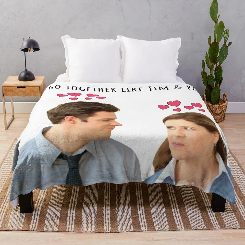 

We Go Together Like Jim And Pam Throw Blanket Luxury St Luxury Thicken Hairys Bed linens Blankets