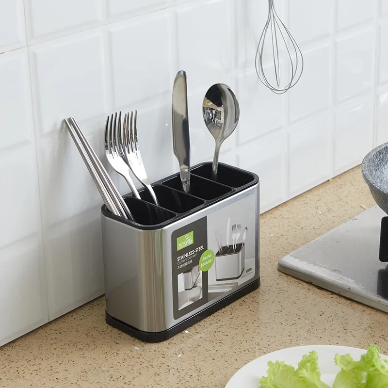Knife Holder Tube Spoon Storage Box Stainless Steel Kitchen Cutlery Organizer Rack Tableware Draining Chopstick Cage With Water
Knife Holder Tube Spoon Storage Box Stainless Steel Kitchen Cutlery Organizer Rack Tableware Draining Chopstick Cage With Water