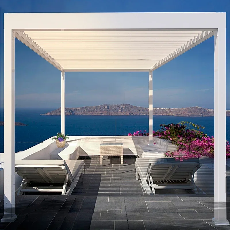 3 x 3m 4X4M 5X5 Garden Pergola Waterproof UV Sun Protection with roller blinds Pavillon Gazebo Sunshade Shelter
3 x 3m 4X4M 5X5 Garden Pergola Waterproof UV Sun Protection with roller blinds Pavillon Gazebo Sunshade Shelter