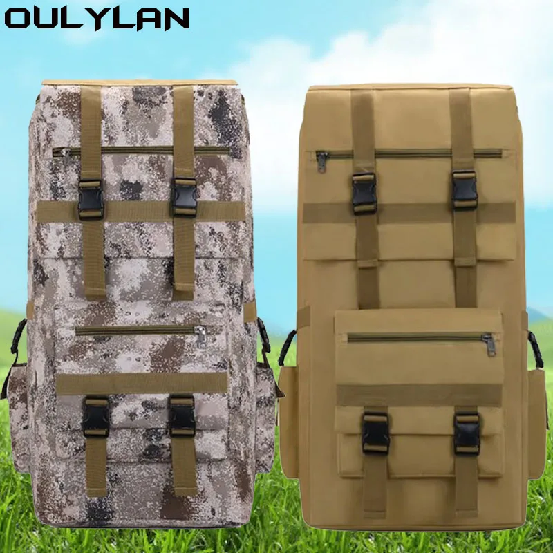 

Hiking Army 120L Camouflage Tactical Knapsack Military Outdoor Tactical Rucksack Luggage Bag Sports Mountaineering Hiking Bags