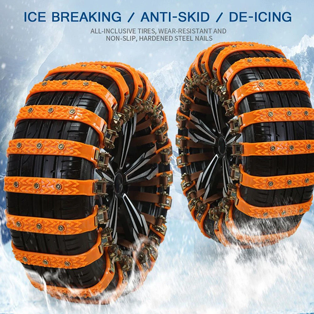 1/6pcs Winter Snow Mud Anti-skid Tire Chains Tendon For Car Sedan SUV 30x4cm For Tyre 165mm-265mm TPU And Steel Snow Chains
1/6pcs Winter Snow Mud Anti-skid Tire Chains Tendon For Car Sedan SUV 30x4cm For Tyre 165mm-265mm TPU And Steel Snow Chains