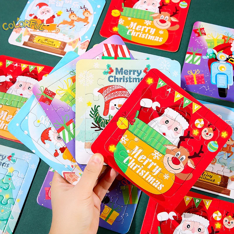 Рождественская головоломка, игрушки, Санта-Клаус, снеговик, пазл, детская игрушка для раннего развития, Обучающие игрушки, подарок для ребенка на новый год 
Рождественская головоломка, игрушки, Санта-Клаус, снеговик, пазл, детская игрушка для раннего развития, Обучающие игрушки, подарок для ребенка на новый год