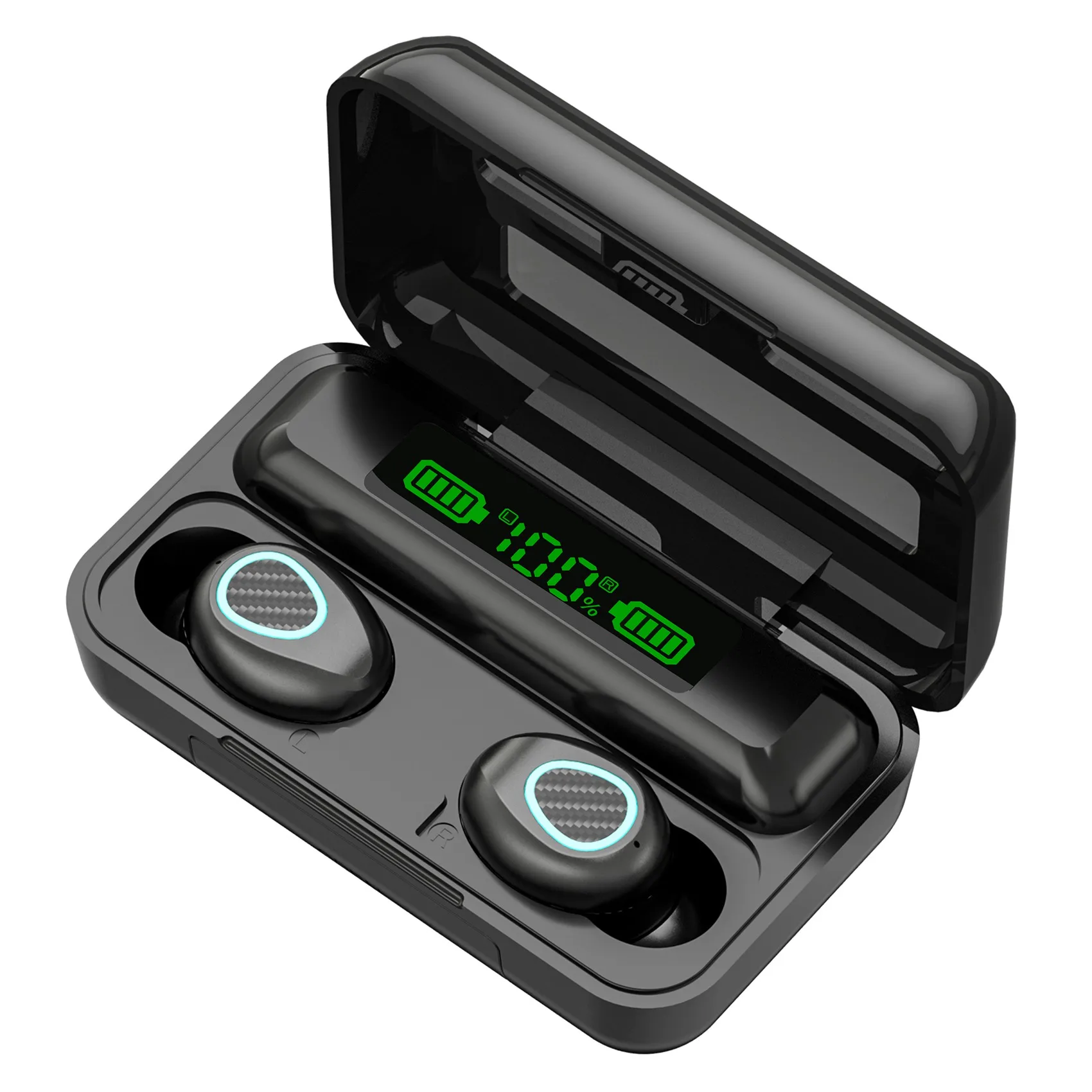 R15 Bluetooth-гарнитура с цифровым дисплеем, компактная Спортивная бинауральная беспроводная гарнитура с зарядным отсеком
R15 Bluetooth-гарнитура с цифровым дисплеем, компактная Спортивная бинауральная беспроводная гарнитура с зарядным отсеком