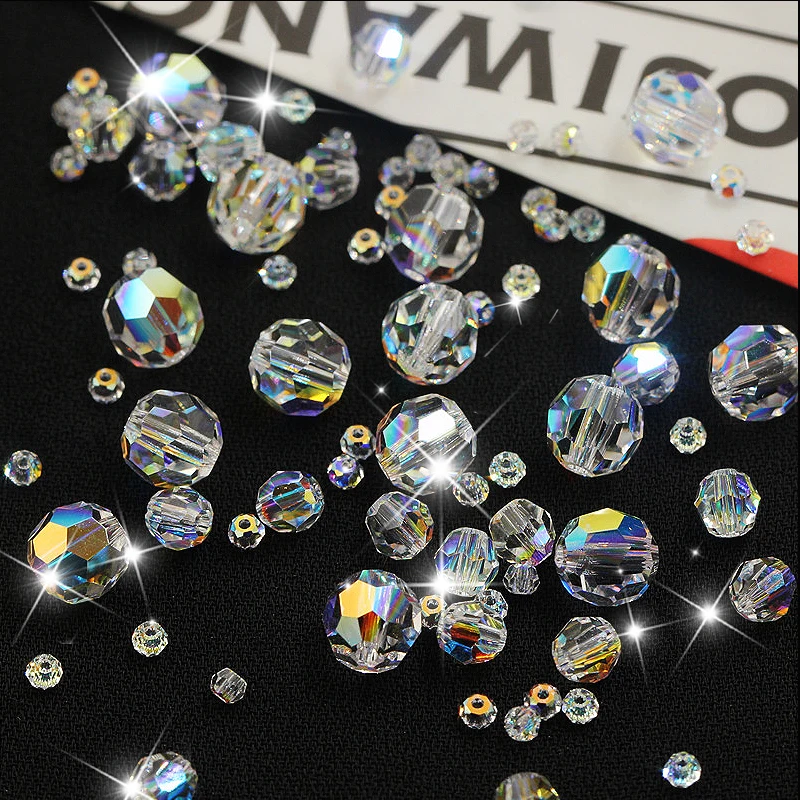

100PCS 4/6/8mm Luxury Austria Crystal Beads for Jewelry Making AB Color Faceted Glass Beads DIY Bracelet Earrings Necklace