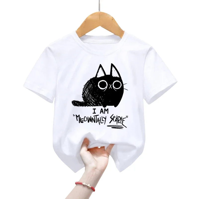 Meowntally Stable Kids T-shirts Animal Black Cat Girls Boys Tshirts Cute Pet Cat Classic Kids T Shirts Cat Children's Clothing
Meowntally Stable Kids T-shirts Animal Black Cat Girls Boys Tshirts Cute Pet Cat Classic Kids T Shirts Cat Children's Clothing