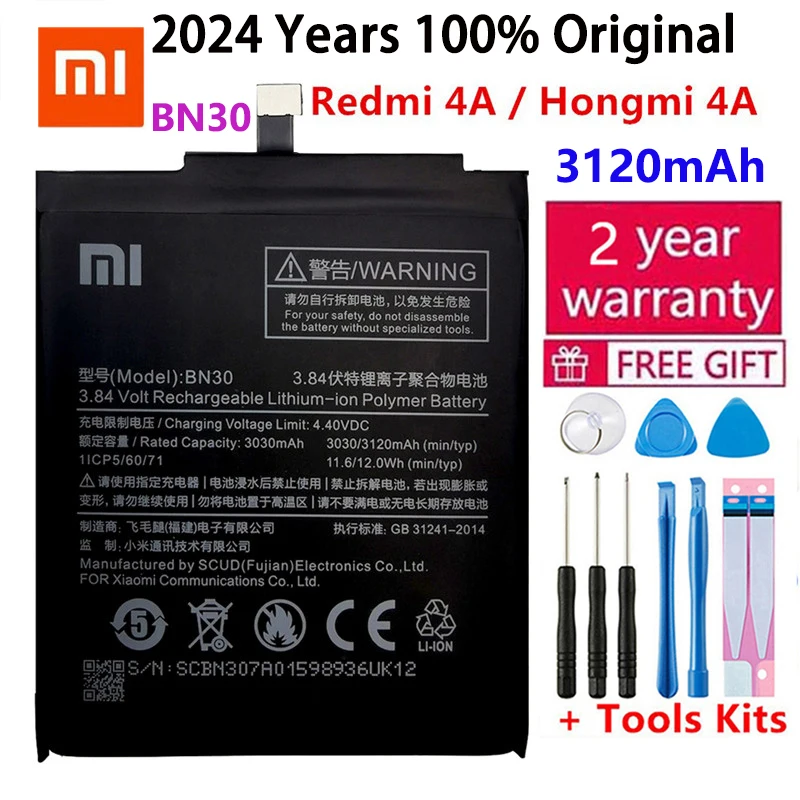 

100% Оригинальный аккумулятор Xiaomi BN30 bn30 Xiaomi Redmi 4A Redrice Hongmi 4A литий-полимерный сменный аккумулятор быстрая доставка