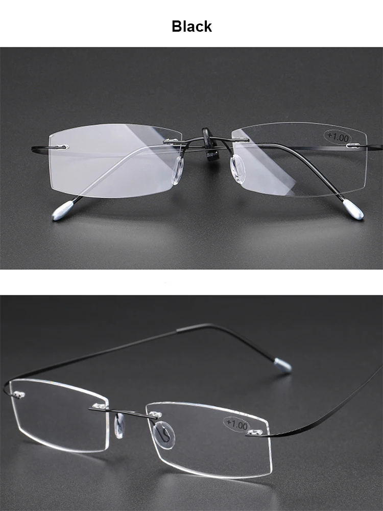 Men's Anti Blue Light Blocking Reading Glasses Cut Frameless Metal HD Lens Eyewear Women Prescription Presbyopic Glasses +400 57 Mallzona S6c5c7c1b53224f49b22605fa0a3934ccl Men's Anti Blue Light Blocking Reading Glasses Cut Frameless Metal HD Lens Eyewear Women Prescription Presbyopic Glasses +400 Mallzona