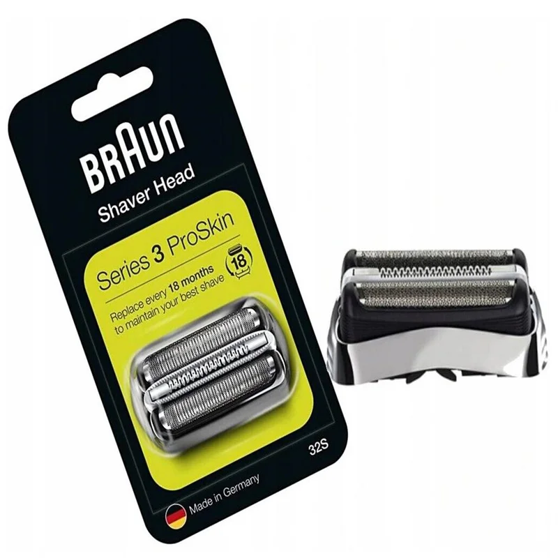 Оригинальный Braun Series 3 32S фольга резак Сменная головка лезвия Германия сделано Совместимо с 3000s 3010s 3040s 3050cc 3070cc
Оригинальный Braun Series 3 32S фольга резак Сменная головка лезвия Германия сделано Совместимо с 3000s 3010s 3040s 3050cc 3070cc