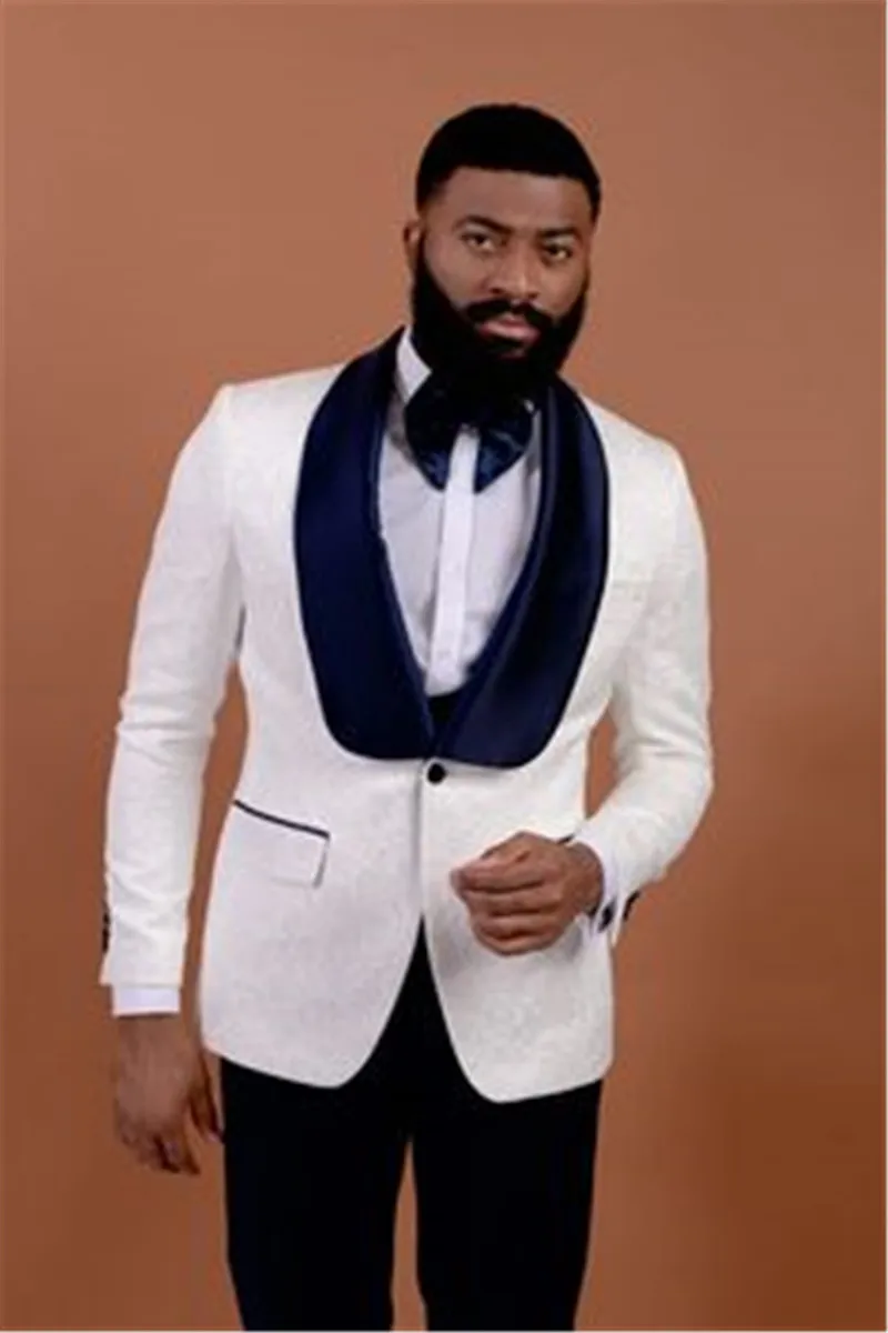 One Button Black Shawl Lapel With White Jacket Men Tuxedo Jacket Black Pant Slim Fit Dinner Blazer Groomsmen Best Men Suits
One Button Black Shawl Lapel With White Jacket Men Tuxedo Jacket Black Pant Slim Fit Dinner Blazer Groomsmen Best Men Suits