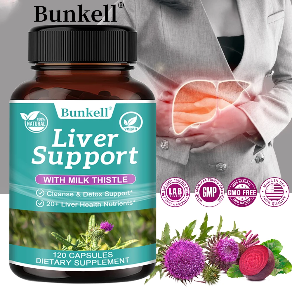

Liver Cleanse Detox & Repair Formula- Herbal Liver Support Supplement with Milk Thistle Dandelion Root Turmeric for Liver Health