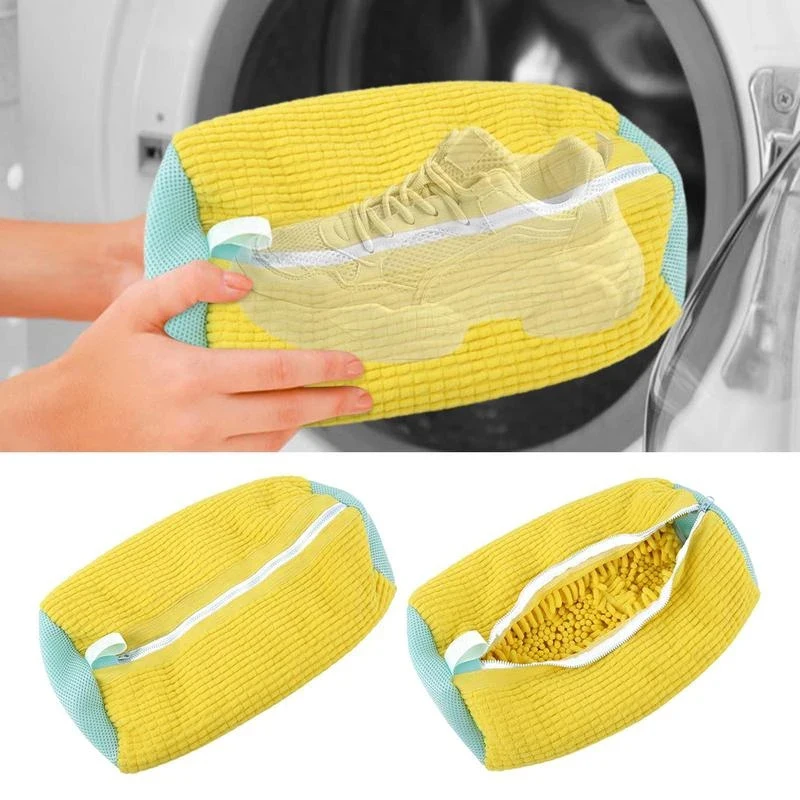 

New Washing Shoes Bag Cotton Laundry Net Fluffy fibers Easily remove dirt Washing Bags Anti-deformation Shoes Clothes Organizer