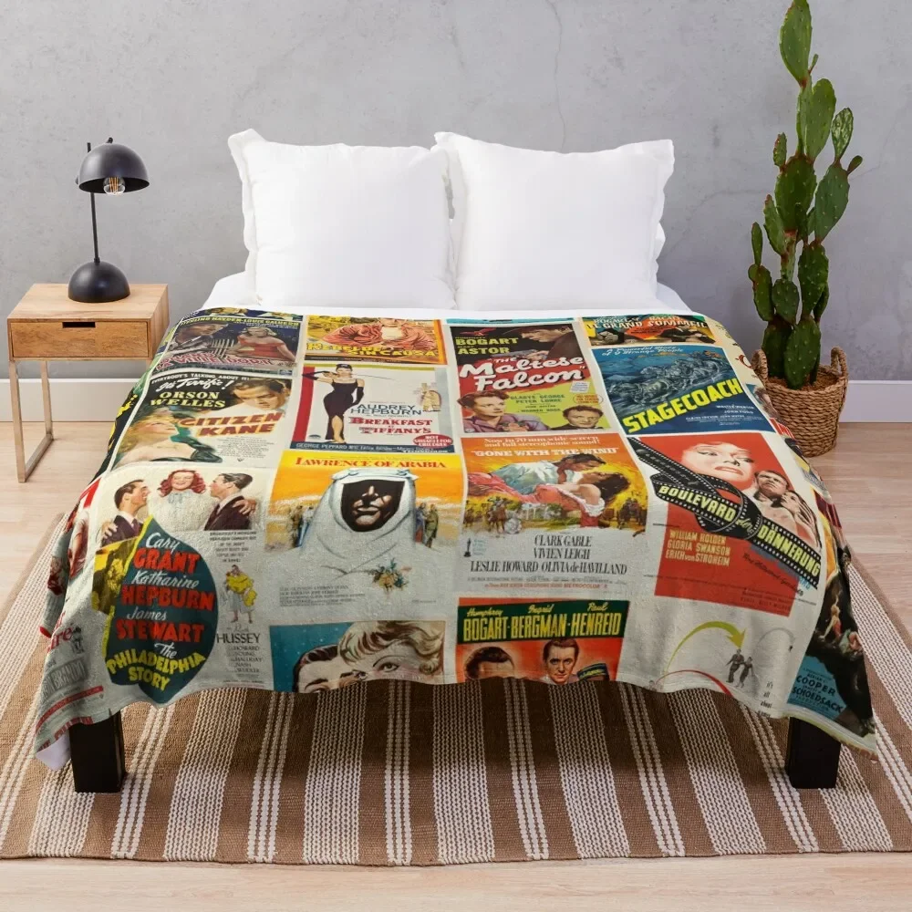 

Classic Movie Poster Collage Throw Blanket Blankets For Baby Blankets For Sofas blankets and throws