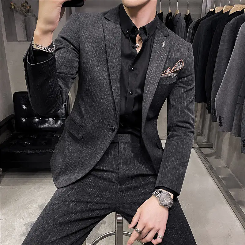 2022 New Arrival Spring Men High Quality Business Casual Blazers Jacket Male Fashion Wedding Dress Two Pieces Set Suit H207
2022 New Arrival Spring Men High Quality Business Casual Blazers Jacket Male Fashion Wedding Dress Two Pieces Set Suit H207