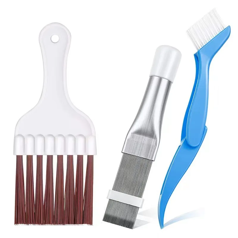 

2/3pcs Air Conditioning Fin Cleaning Brush Stainless Steel Brush Fin Comb Condenser Radiator Blade Cleaning Dust Removal Tools