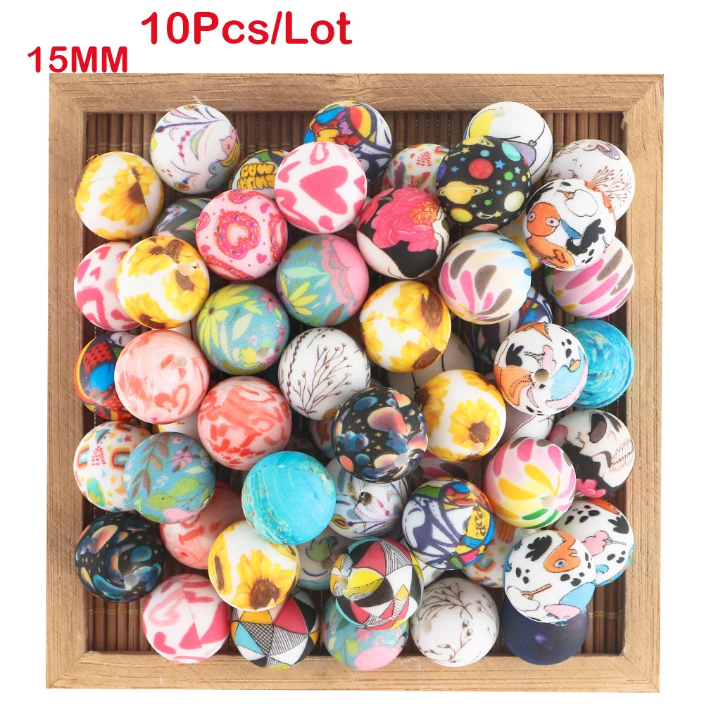 Kovict 15MM 10Pcs Round Printed Leopard Silicone Round Beads Baby Food Grade Nursing Chewing DIY Jewelry Necklace Accessories
Kovict 15MM 10Pcs Round Printed Leopard Silicone Round Beads Baby Food Grade Nursing Chewing DIY Jewelry Necklace Accessories