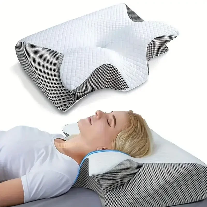 

Memory Foam Pillows Butterflies Shaped Household Slow Rebound Zoning Pain Relief Sleep Pillow Bedroom Soft Foam Bedside Pillow