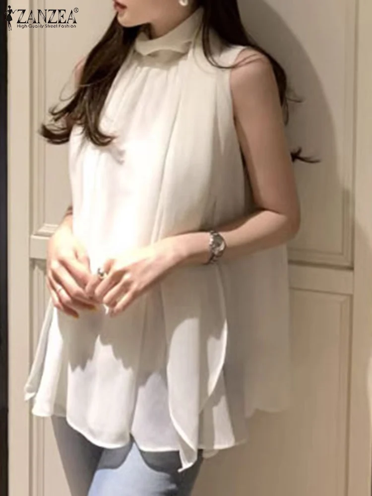 Женские летние майки ZANZEA, модные однотонные блузки без рукавов трапециевидной формы, стильная Рабочая женская рубашка, блузки большого размера
Женские летние майки ZANZEA, модные однотонные блузки без рукавов трапециевидной формы, стильная Рабочая женская рубашка, блузки большого размера