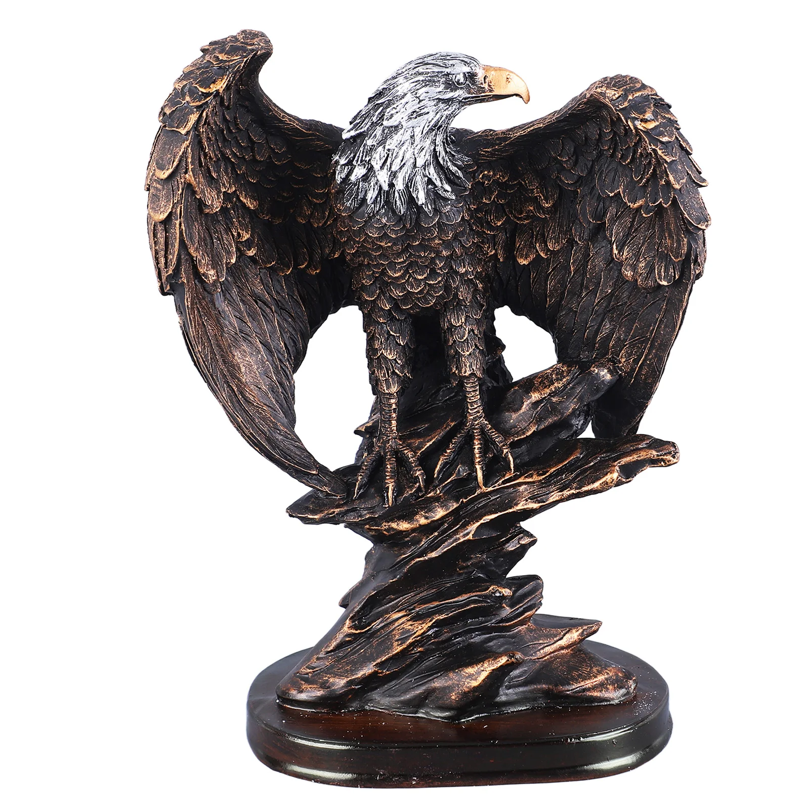 

Bronze Resin Eagle Collectible Decorative Eagle Statue Home Decor Office Decora, Art Decor Ornament, Birthday Holiday Gift