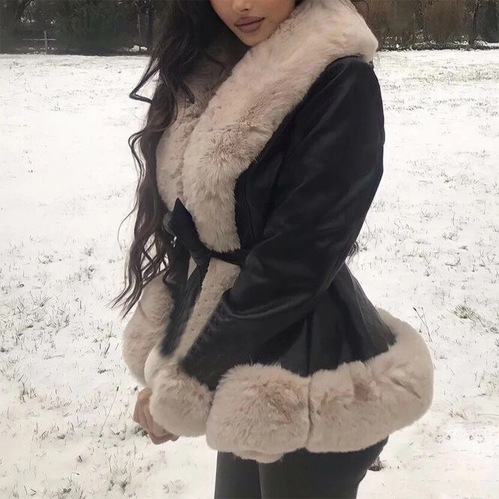 Overcoat Womens Jacket Womens Faux Fur Collar Coat Jacket Ladies Non Strech PU Leather Regular Solid Color Comfy
Overcoat Womens Jacket Womens Faux Fur Collar Coat Jacket Ladies Non Strech PU Leather Regular Solid Color Comfy