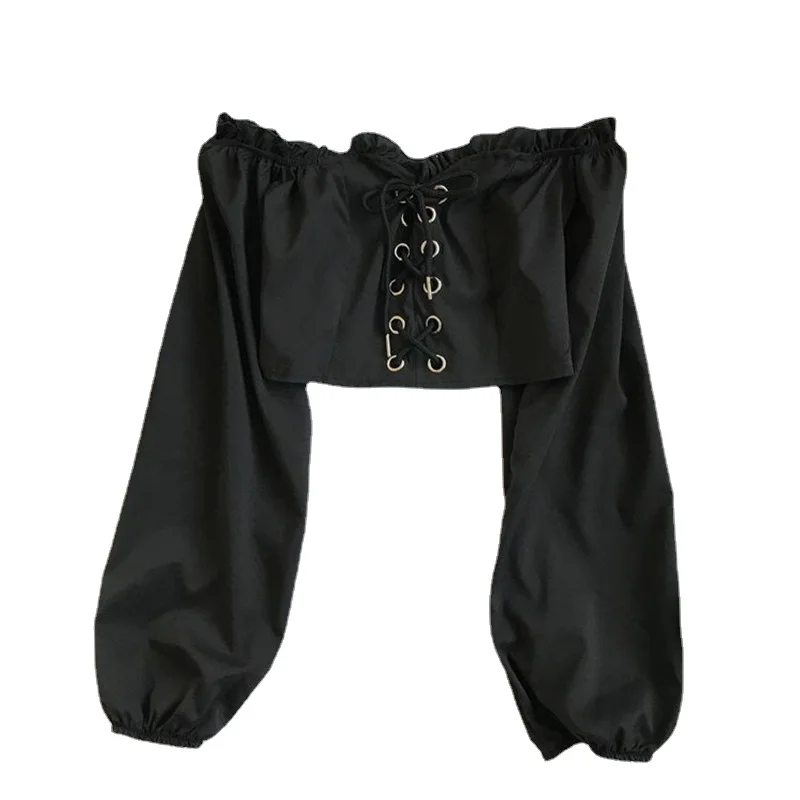 2023 Womens Off Shoulder Top Long Sleeve Ruffle Vintage Blouse with Puff Sleeves Lace Up Ladies Tops Bandage Crop Tops
2023 Womens Off Shoulder Top Long Sleeve Ruffle Vintage Blouse with Puff Sleeves Lace Up Ladies Tops Bandage Crop Tops