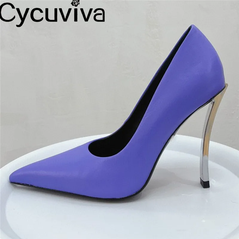 Designer New Real Leather Pointy Toe Shoes Woman Pumps Super Metal High Heels Dress Shoes Women Summer Sexy Wedding Party Shoes
Designer New Real Leather Pointy Toe Shoes Woman Pumps Super Metal High Heels Dress Shoes Women Summer Sexy Wedding Party Shoes