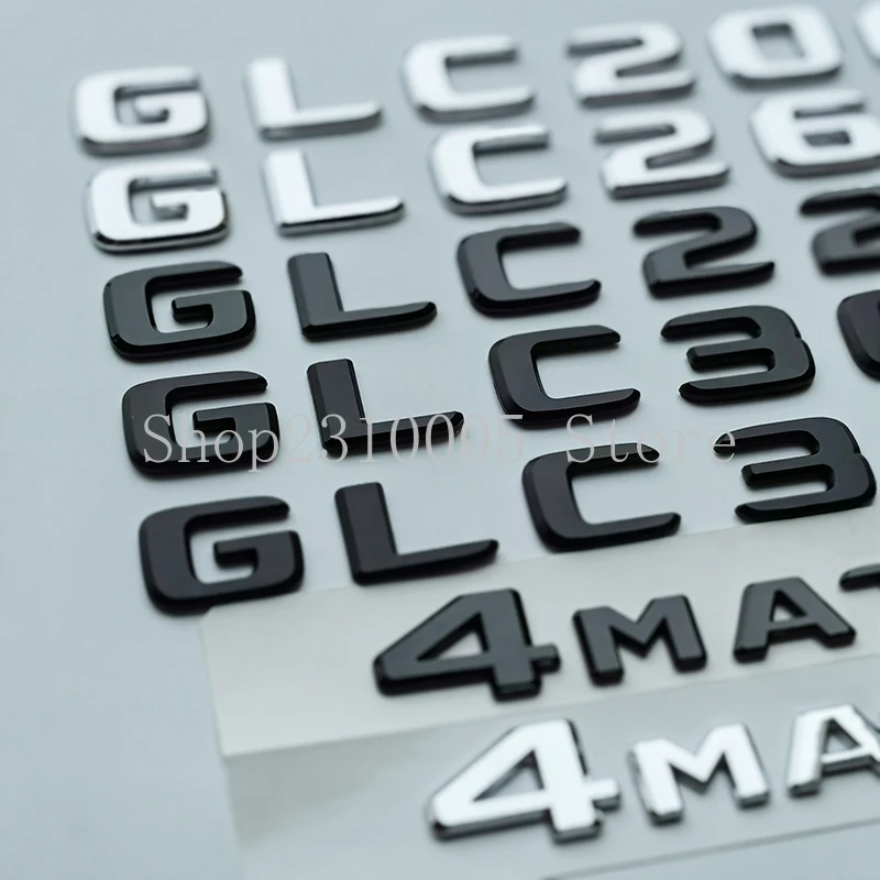2017 Chrome Black Letters GLC260 GLC300 GLC350 GLC220d GLC350e 4Matic Emblem for Mercedes Benz GLC X253 Car Trunk Logo Sticker
2017 Chrome Black Letters GLC260 GLC300 GLC350 GLC220d GLC350e 4Matic Emblem for Mercedes Benz GLC X253 Car Trunk Logo Sticker