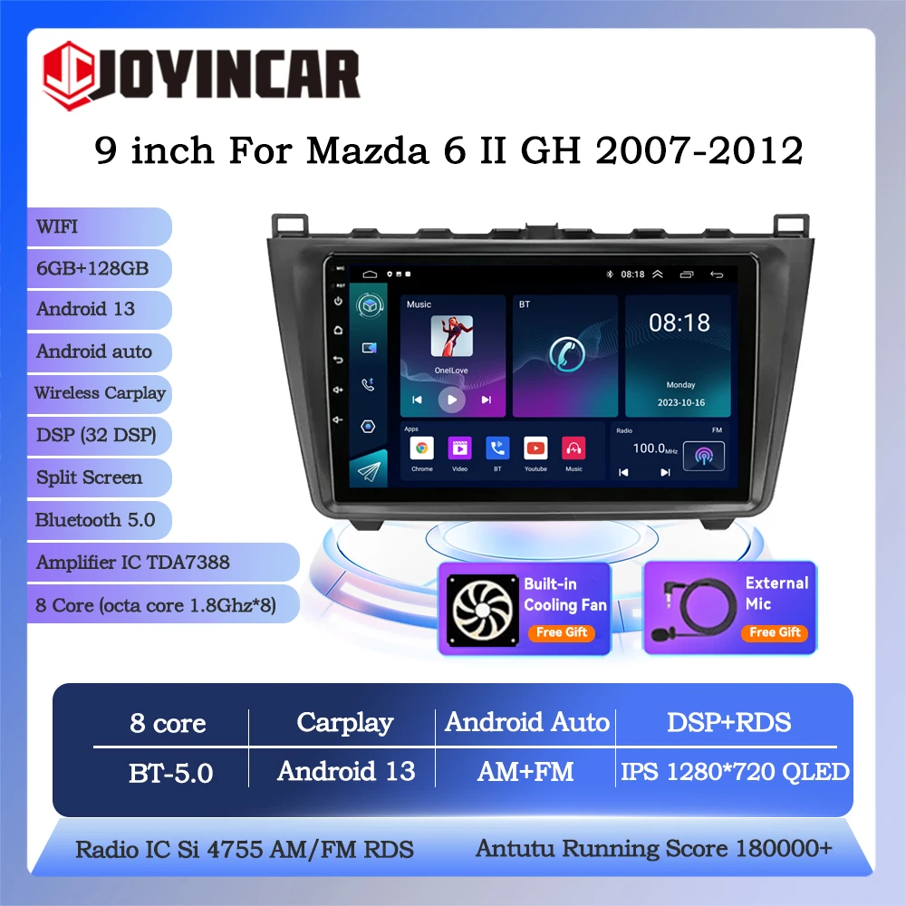 Автомагнитола Joyincar, 2 Din, Android 13, для Mazda 6 II, GH Rui Wing 2007-2012, видео, мультимедийный плеер, 4G Carplay, GPS, Авторадио, стерео
Автомагнитола Joyincar, 2 Din, Android 13, для Mazda 6 II, GH Rui Wing 2007-2012, видео, мультимедийный плеер, 4G Carplay, GPS, Авторадио, стерео