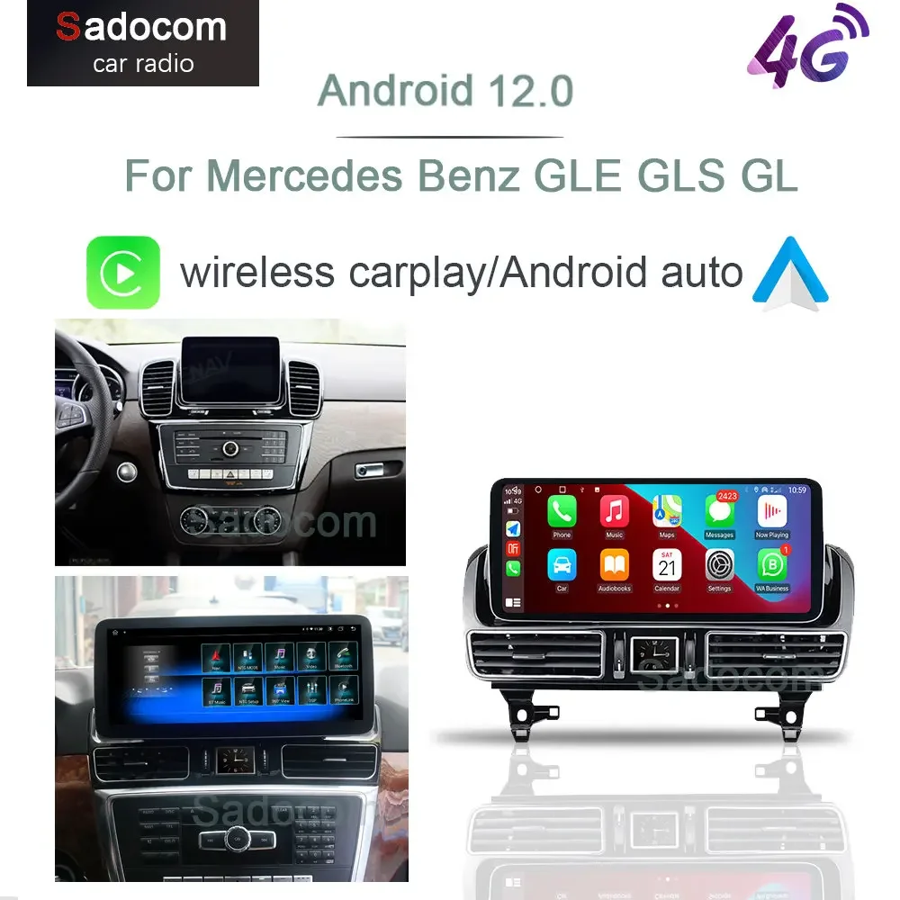 

6GB+128G 12.3" Blu-Ray Carplay DSP WiFi Android 11.0 Car DVD Player Radio For Mercedes Benz GLE GLS GL ML W166 X166 2012-2019