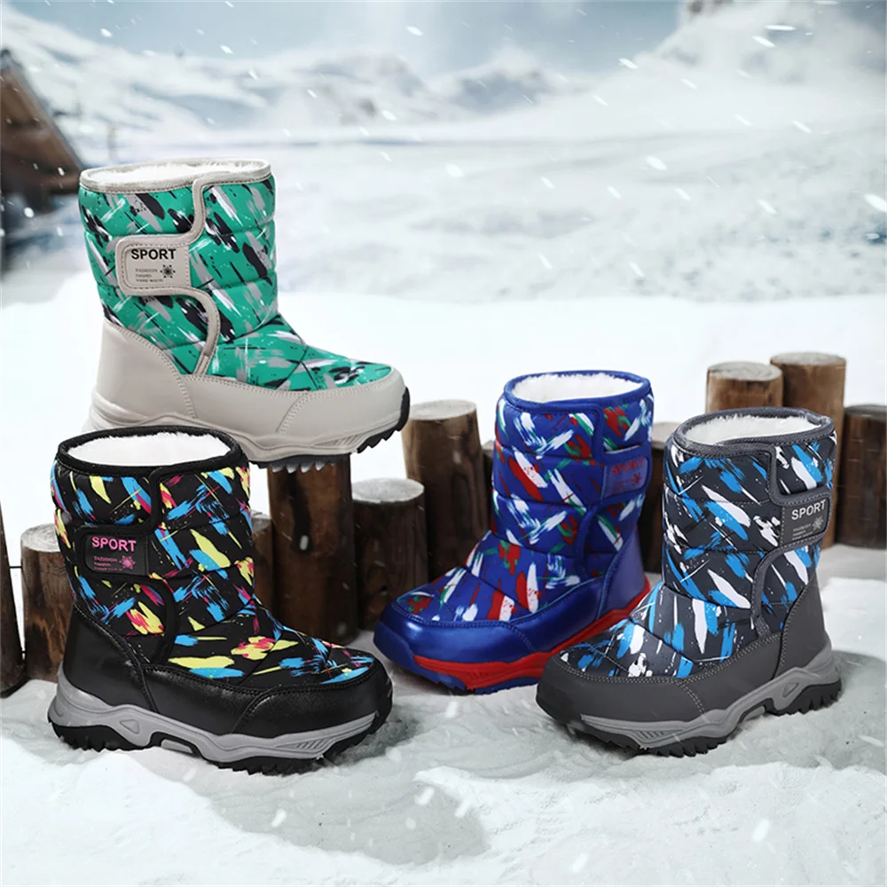 ARKKG Children's Winter Snow Boots Warm Plush Anti-slip Boots Outdoor Sports Shoes Waterproof Walking Shoes for Boys and Girls
ARKKG Children's Winter Snow Boots Warm Plush Anti-slip Boots Outdoor Sports Shoes Waterproof Walking Shoes for Boys and Girls
