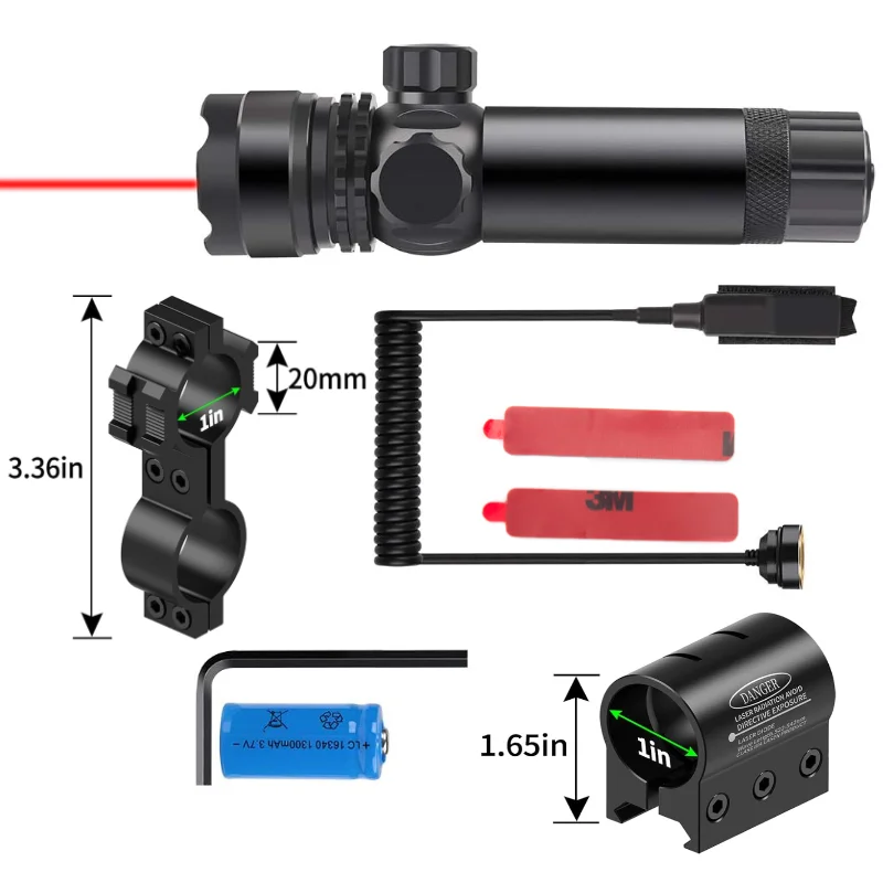 Tactical Hunting Rifle Laser Sight, Rail Mounted and Scope Mounted Laser Sight Collimator, Battery Included
Tactical Hunting Rifle Laser Sight, Rail Mounted and Scope Mounted Laser Sight Collimator, Battery Included