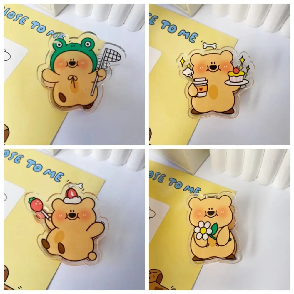 

Fun Cartoon Bear Double sided Folder Acrylic Cute Pp Note Clip Multi-purpose Thickening Hand Account Folder Gift Toys For Girls