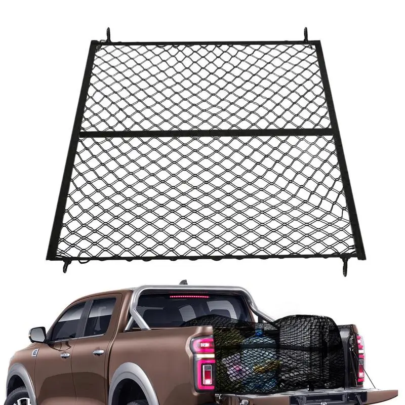 

Cargo Nets For Pickup Trucks Hook Car Trunk Cargo Mesh Net Heavy Duty Truck Bed Max Stretches To 1.2 X 2m Metal Carabiners Hooks