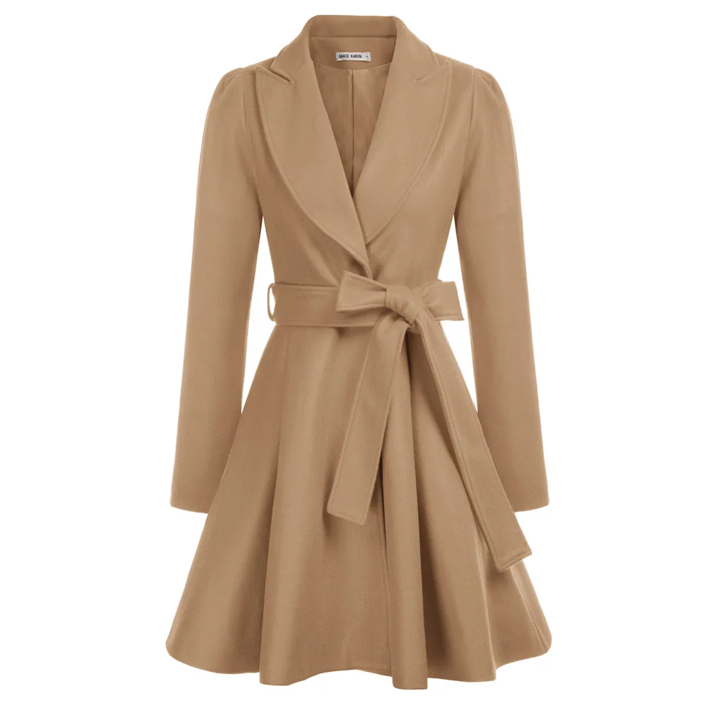 GK Women Wool Blends Coat Fashion Puffed Sleeves Lapel Collar Long Outerwear With Belt Casual Winter High Street Coats
GK Women Wool Blends Coat Fashion Puffed Sleeves Lapel Collar Long Outerwear With Belt Casual Winter High Street Coats
