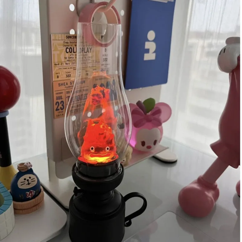 

Cartoon Anime Casifer Night Light Flame Decorative Lamp Howl's Moving Castle Kerosene Candle Atmosphere Lamp for Bedroom Home