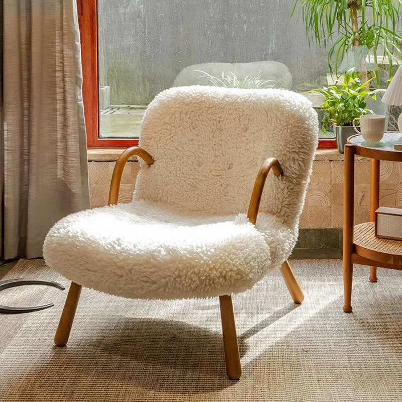 Nordic single lamb plush sofa chair solid wood bedroom living room balcony leisure chair Detachable and washable rocking chair
Nordic single lamb plush sofa chair solid wood bedroom living room balcony leisure chair Detachable and washable rocking chair