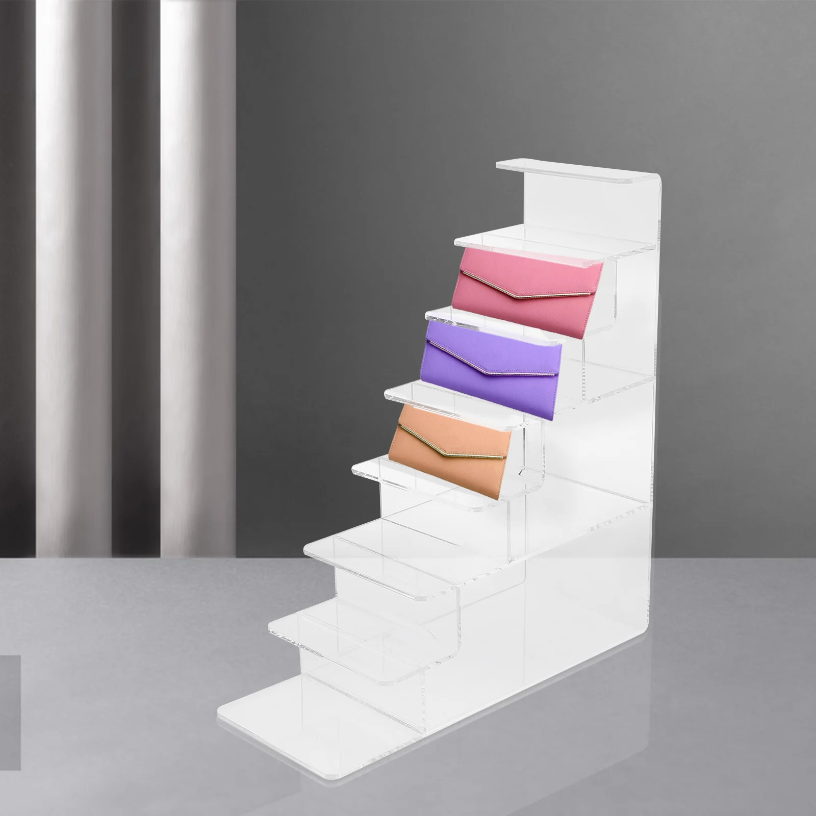 Trapezoidal Wallet Holder Display Riser Stand Rack Shelf Case Multi-layer Acrylic
Trapezoidal Wallet Holder Display Riser Stand Rack Shelf Case Multi-layer Acrylic