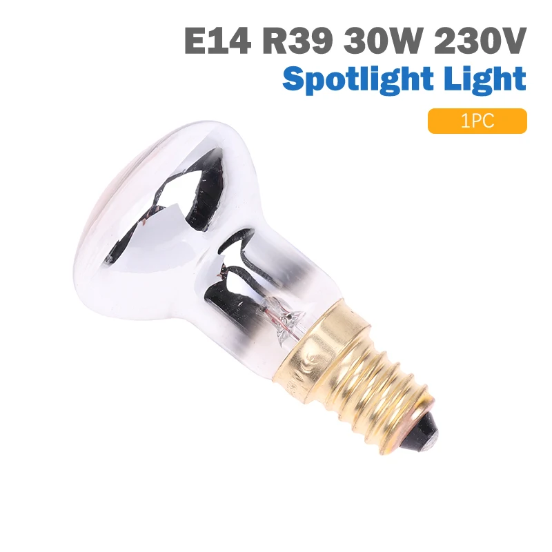 

1Pc Replacement Lava Lamp E14 R39 30W 230V Spotlight Screw In Light Bulb Clear Reflector Spot Light Bulbs Motion Reflect Lamp