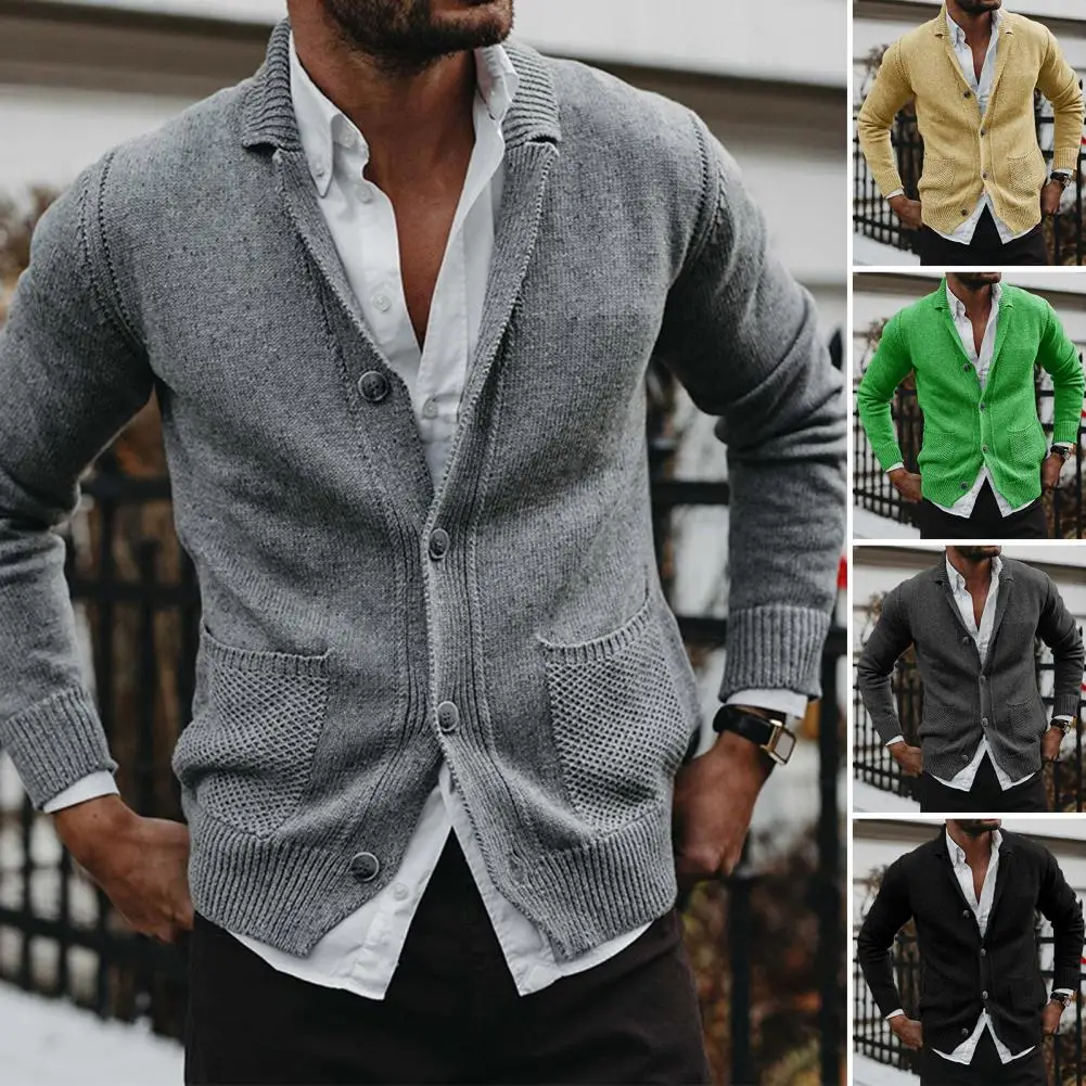Autumn Winter Men's Knitting Cardigan Sweater Casual Solid Long Sleeve Sweater Man Button-down Sweater Jacket Mens Knit Jackets
Autumn Winter Men's Knitting Cardigan Sweater Casual Solid Long Sleeve Sweater Man Button-down Sweater Jacket Mens Knit Jackets