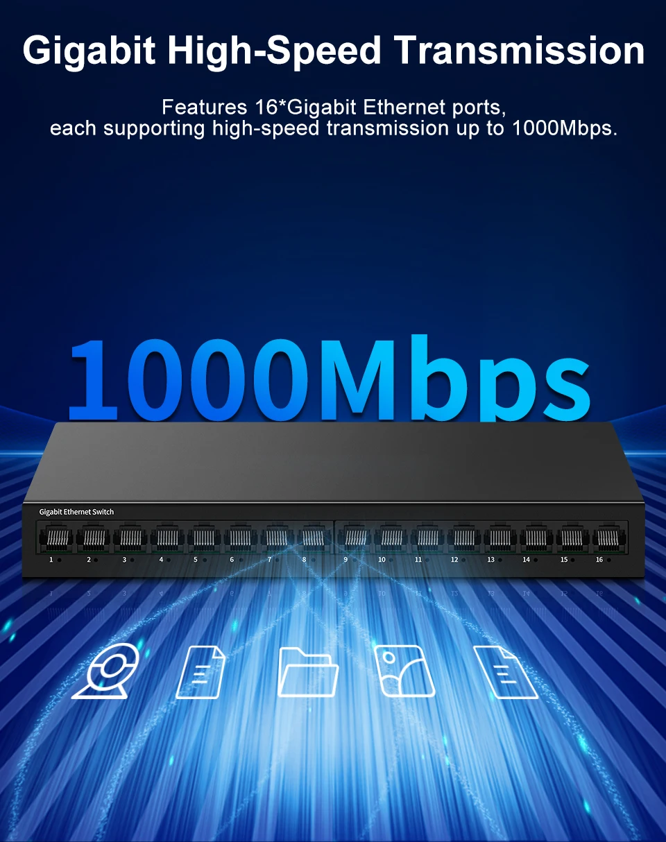 S6c79a7eda27146818d32c51d4e894fd27 HORACO 16 Port Gigabit Network Switch Unmanaged 1000M Switch Desktop Plug and Play Fanless Homelab Ethernet Switch