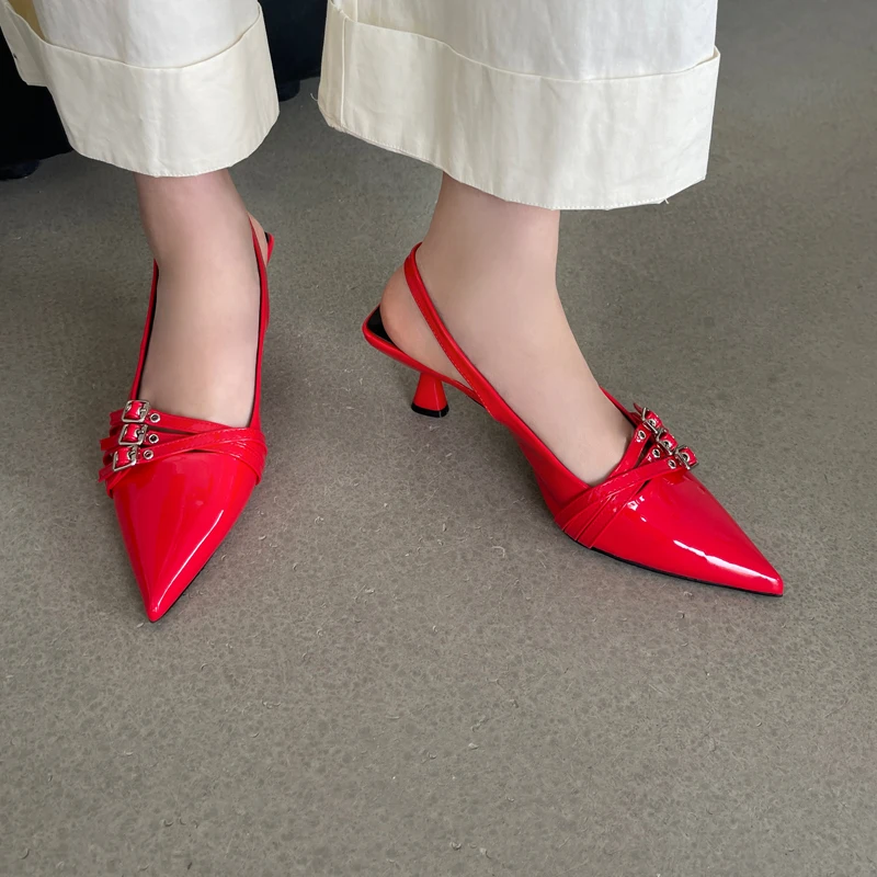 Red High Heels Ladies Pointed Toe Slingback Pumps Comfort Low Heel Shoes For Women Summer Office Shoes Black Zapatos Mujer
Red High Heels Ladies Pointed Toe Slingback Pumps Comfort Low Heel Shoes For Women Summer Office Shoes Black Zapatos Mujer