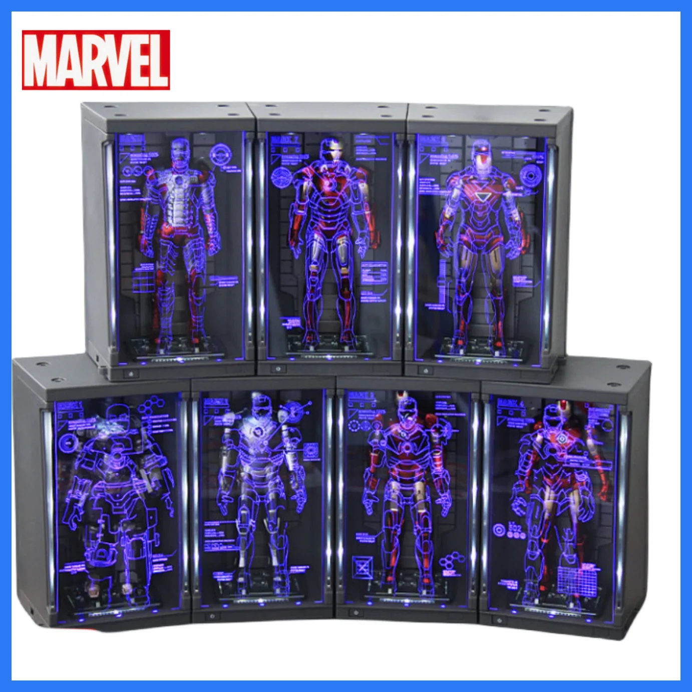Marvel Iron Man Mk1-7 Mark Hall Of Armor Set Of 1-7 Action Figure Avengers Tony Stark Legends Original Zd Toys Gift
Marvel Iron Man Mk1-7 Mark Hall Of Armor Set Of 1-7 Action Figure Avengers Tony Stark Legends Original Zd Toys Gift